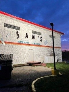 Sam’s Mufflers & Brakes Service Center phase two of their of LED flood light fixtures upgrade.